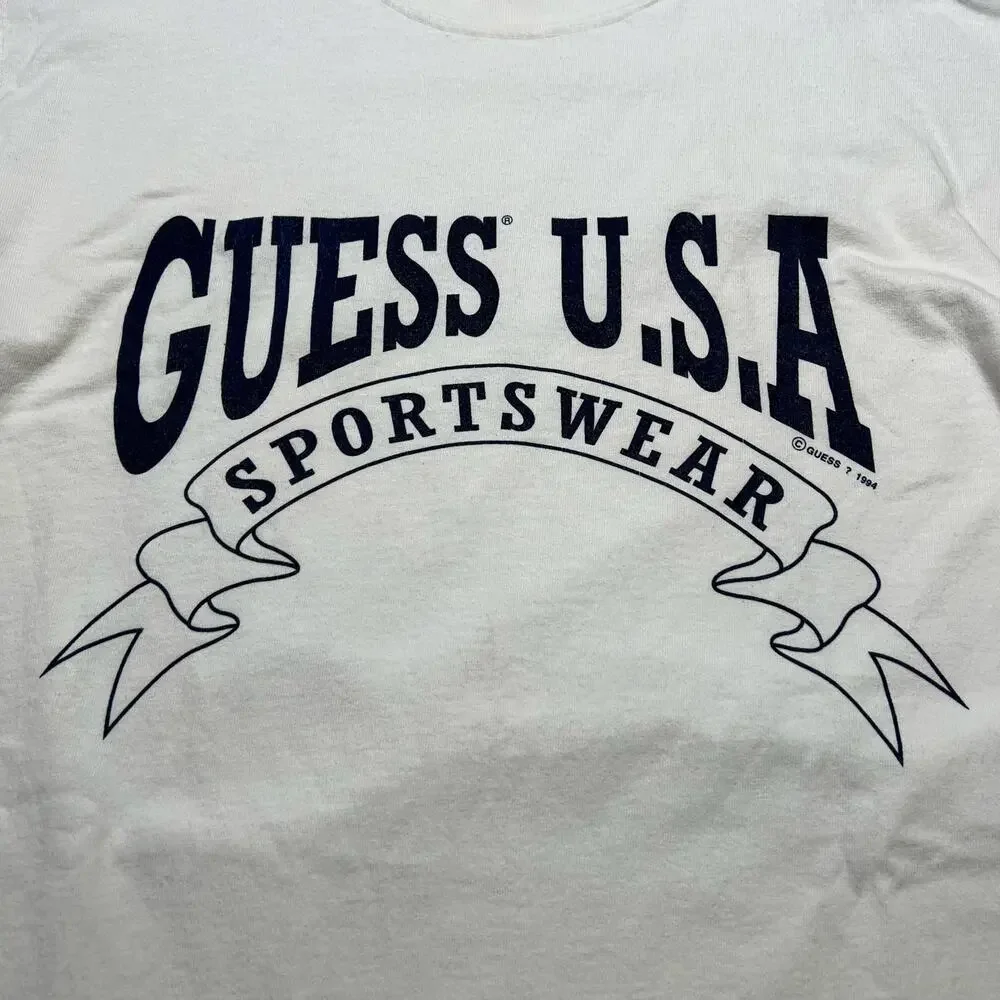 Vintage GUESS USA By Georges Marciano T Shirt 90s 1994 Single stitch Sz XL - Picture 2 of 10